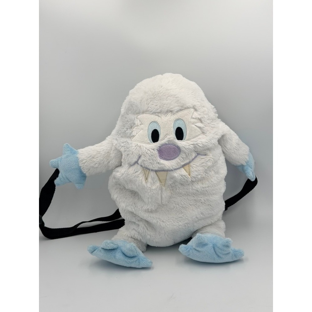 Disney Parks Matterhorn Abominable Snowman Harold Plush Backpack White Blue 14in